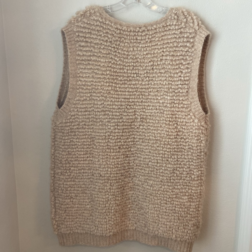 White + Warren Alpaca Open Front Knit Vest Jacket - Picture 2 of 5
